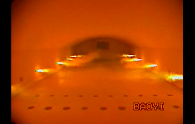 Video of glass furnace
